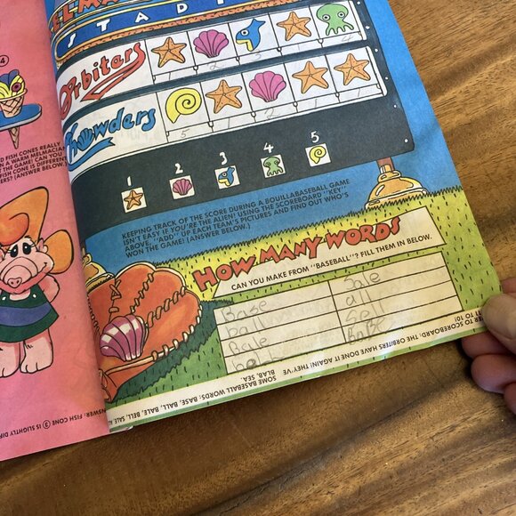 Burger King ALF MELMAC Meal Box Activity Book - Take Me, ALF To The Ball Game - Picture 5 of 11